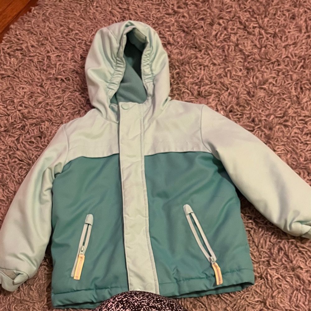 Cat & Jack Mint and Teal Puffer Jacket